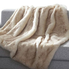 Load image into Gallery viewer, Heavy Faux Fur Throw Blanket – Assorted Styles