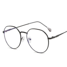 Load image into Gallery viewer, Hexagonal Eyeglasses Frame Anti Blue Ray Glasses Black Stylish Attraction Anti Blue Light Blocking Glasses For Men & Women Computer Radiation Protection Goggle Clear Lens Eyeglasses Plain Mirror For Unisex Eyewear