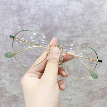 Load image into Gallery viewer, Hexagonal Eyeglasses Frame Anti Blue Ray Glasses Black Stylish Attraction Anti Blue Light Blocking Glasses For Men & Women Computer Radiation Protection Goggle Clear Lens Eyeglasses Plain Mirror For Unisex Eyewear