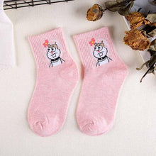 Load image into Gallery viewer, High Quality Cute Elegant Lovely Kawaii Cartoon Sweet Cotton Women Socks Animals Character Casual Short Socks For Men And Women
