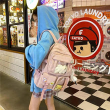 Load image into Gallery viewer, High Quality Nylon Large Capacity Waterproof Backpack For Female And Girls - Trendy College/Schoolbag