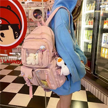 Load image into Gallery viewer, High Quality Nylon Large Capacity Waterproof Backpack For Female And Girls - Trendy College/Schoolbag