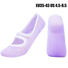 Load image into Gallery viewer, High Quality Pilates Socks Anti-Slip Breathable Backless Yoga Socks Ankle Ballet Dance Sports Socks for Women Fitness