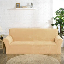 Load image into Gallery viewer, High Quality Velvet Plush Sofa Cover for Living Room Sectional Couch Cover Elastic Case Sofa Slipcover Stretch 1/2/3/4 Seater Velvet Sofa Couch Furniture Protector Soft Anti-Slip High Stretch