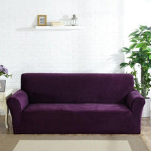 Load image into Gallery viewer, High Quality Velvet Plush Sofa Cover for Living Room Sectional Couch Cover Elastic Case Sofa Slipcover Stretch 1/2/3/4 Seater Velvet Sofa Couch Furniture Protector Soft Anti-Slip High Stretch