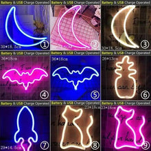 Load image into Gallery viewer, High Quality Wholesale LED Neon Night Light Sign Wall Art Sign Night Lamp Xmas Birthday Gift Wedding Party Wall Hanging Neon Lamp Home Decor