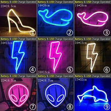 Load image into Gallery viewer, High Quality Wholesale LED Neon Night Light Sign Wall Art Sign Night Lamp Xmas Birthday Gift Wedding Party Wall Hanging Neon Lamp Home Decor