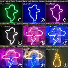 Load image into Gallery viewer, High Quality Wholesale LED Neon Night Light Sign Wall Art Sign Night Lamp Xmas Birthday Gift Wedding Party Wall Hanging Neon Lamp Home Decor