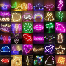 Load image into Gallery viewer, High Quality Wholesale LED Neon Night Light Sign Wall Art Sign Night Lamp Xmas Birthday Gift Wedding Party Wall Hanging Neon Lamp Home Decor