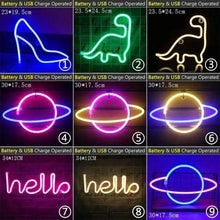 Load image into Gallery viewer, High Quality Wholesale LED Neon Night Light Sign Wall Art Sign Night Lamp Xmas Birthday Gift Wedding Party Wall Hanging Neon Lamp Home Decor