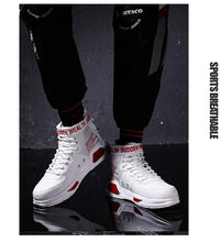 Load image into Gallery viewer, High Top Red Bottom Trend Sneakers For Men Hip Hop Casual Men's Sport High Quality Sneakers Breathable Lightweight Red Basketball Luxury Fashion Running Sneakers