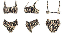 Load image into Gallery viewer, High Waist Bikini Leopard Bikini Women Push Up Swimsuit Women's Leopard Print Swimsuits High Waist Bikini Set 2 Piece Bathing Suits Women Printed Swimwear Tie Dye Summer Swim Beachwear