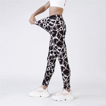 Load image into Gallery viewer, High Waist Leggings Pants Fitness Women Fashion Printing Leggings Women Fitness Yoga Pants High Waist Push Up Sportswear Elastic Trousers Gym Running Workout Pants Push Up Running Elastic Stripe Dot Bottom Leggings