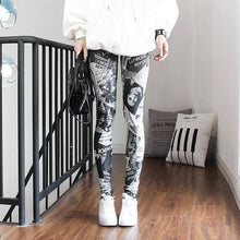 Load image into Gallery viewer, High Waist Leggings Pants Fitness Women Fashion Printing Leggings Women Fitness Yoga Pants High Waist Push Up Sportswear Elastic Trousers Gym Running Workout Pants Push Up Running Elastic Stripe Dot Bottom Leggings