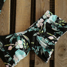 Load image into Gallery viewer, High Waist Ruffled Bikini Set Flounce Swimwear Women Two Pieces Swimsuit Swimsuit for Women Two Pieces Bathing Suits Tummy Control Flounce Top with High Waist Bottom Floral Beachwear V-neck Bathing Suit