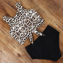 Load image into Gallery viewer, High Waist Swimsuit Bikini Push Up Swimwear Women Bathing Suit Female Bikini Set Leopard Swim Suit Beachwear Women's High Waist Swimsuit 2 Piece Bathing Suits Bikini