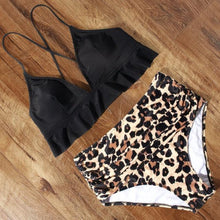 Load image into Gallery viewer, High Waist Swimsuit Bikini Push Up Swimwear Women Bathing Suit Female Bikini Set Leopard Swim Suit Beachwear Women's High Waist Swimsuit 2 Piece Bathing Suits Bikini