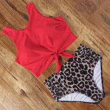 Load image into Gallery viewer, High Waist Swimsuit Bikini Push Up Swimwear Women Bathing Suit Female Bikini Set Leopard Swim Suit Beachwear Women's High Waist Swimsuit 2 Piece Bathing Suits Bikini
