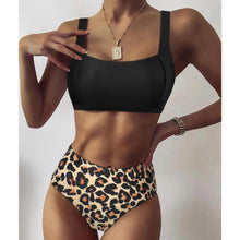 Load image into Gallery viewer, High Waist Swimsuit Bikini Push Up Swimwear Women Bathing Suit Female Bikini Set Leopard Swim Suit Beachwear Women's High Waist Swimsuit 2 Piece Bathing Suits Bikini