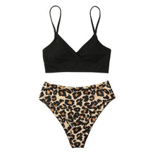 Load image into Gallery viewer, High Waist Swimsuit Bikini Push Up Swimwear Women Bathing Suit Female Bikini Set Leopard Swim Suit Beachwear Women's High Waist Swimsuit 2 Piece Bathing Suits Bikini