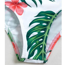Load image into Gallery viewer, High-Waist Swimwear Set Summer Floral Print Bikini Swimsuit Beachwear Women Push-Up Bathing Suit Tie Dye 3 Pieces Strings High Cut Bikini Set Bathing Suits