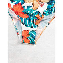 Load image into Gallery viewer, High-Waist Swimwear Set Summer Floral Print Bikini Swimsuit Beachwear Women Push-Up Bathing Suit Tie Dye 3 Pieces Strings High Cut Bikini Set Bathing Suits