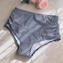 Load image into Gallery viewer, High Waist Swimwear Women Bikinis Swimsuit Leaf Print Bathing Suits Ruffle Tropical Beachwear Plus Size Two Piece Sport Halter Bikini Swimsuit Ruffles Printed Swimwear Quick Dry Bathing Suit Set Beachwear