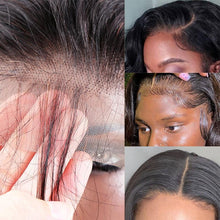 Load image into Gallery viewer, Highlight Wig Human Hair Wigs Short Bob Wig For Black Women T Part Brazilian Pre Plucked With Baby Hair Body Wave Lace Front Wigs For Black Women Cosplay Wigs For Women