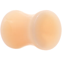 Load image into Gallery viewer, 0G Flesh Tone Light Peach Solid UV Acrylic Saddle Plug Set
