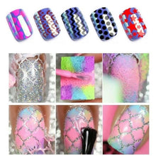 Load image into Gallery viewer, Hollow Nail Sticker Stylish Self-adhesive Manicure Sticker Nail Art Accessory 3D Christmas Nail Art Decoration Stickers Decoration New Gold Nail Transfer Foils for Nail Arts Nails Supply Holographic Effect Nail Art Foil Stickers Holographic Nail Art