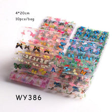 Load image into Gallery viewer, Holographic Nail Foil Transfer Set Sticker Decal Nail Art Foils Designer Marble Nail Decoration Sliders Wraps Manicure Women Kids Girls Manicure Decoration Nail Art Supplies 3D Self-Adhesive Nail Decals Designer Nail Stickers for Acrylic Nails