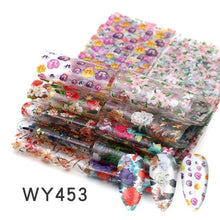 Load image into Gallery viewer, Holographic Nail Foil Transfer Set Sticker Decal Nail Art Foils Designer Marble Nail Decoration Sliders Wraps Manicure Women Kids Girls Manicure Decoration Nail Art Supplies 3D Self-Adhesive Nail Decals Designer Nail Stickers for Acrylic Nails
