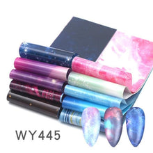 Load image into Gallery viewer, Holographic Nail Foil Transfer Set Sticker Decal Nail Art Foils Designer Marble Nail Decoration Sliders Wraps Manicure Women Kids Girls Manicure Decoration Nail Art Supplies 3D Self-Adhesive Nail Decals Designer Nail Stickers for Acrylic Nails