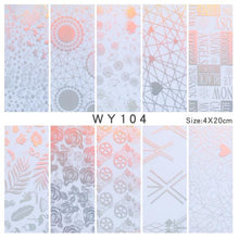 Load image into Gallery viewer, Holographic Nail Foil Transfer Set Sticker Decal Nail Art Foils Designer Marble Nail Decoration Sliders Wraps Manicure Women Kids Girls Manicure Decoration Nail Art Supplies 3D Self-Adhesive Nail Decals Designer Nail Stickers for Acrylic Nails