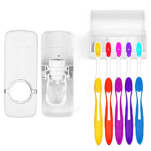 Load image into Gallery viewer, Home Automatic Toothpaste Dispenser + 5 Toothbrush Holder Set
