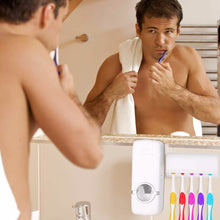 Load image into Gallery viewer, Home Automatic Toothpaste Dispenser + 5 Toothbrush Holder Set