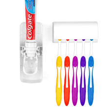 Load image into Gallery viewer, Home Automatic Toothpaste Dispenser + 5 Toothbrush Holder Set