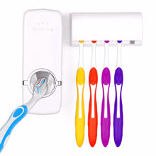 Load image into Gallery viewer, Home Automatic Toothpaste Dispenser + 5 Toothbrush Holder Set