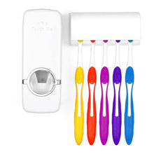 Load image into Gallery viewer, Home Automatic Toothpaste Dispenser + 5 Toothbrush Holder Set