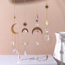 Load image into Gallery viewer, Home Decor Crystal Sun-catchers Window Pendant Hanging Curtain Wind-chimes Light Catcher Star Moon Pendant Rainbow Wind Chime Prisms Wind Chime Hanging Ornaments For Garden Home Christmas Decorations Gift