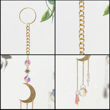 Load image into Gallery viewer, Home Decor Crystal Sun-catchers Window Pendant Hanging Curtain Wind-chimes Light Catcher Star Moon Pendant Rainbow Wind Chime Prisms Wind Chime Hanging Ornaments For Garden Home Christmas Decorations Gift