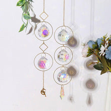 Load image into Gallery viewer, Home Decor Crystal Sun-catchers Window Pendant Hanging Curtain Wind-chimes Light Catcher Star Moon Pendant Rainbow Wind Chime Prisms Wind Chime Hanging Ornaments For Garden Home Christmas Decorations Gift