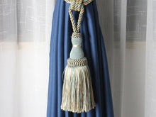 Load image into Gallery viewer, Home Decoration Polyester Tassel Tiebacks Curtain Holder Handmade Tassel Curtain Rope Holdback Window Drape Hanging Ball Tassels Curtains Buckle Sling Binding Lantern Tiebacks Handcrafted Braided Curtain Holdbacks Window Home Decor 55-90cm