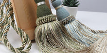 Load image into Gallery viewer, Home Decoration Polyester Tassel Tiebacks Curtain Holder Handmade Tassel Curtain Rope Holdback Window Drape Hanging Ball Tassels Curtains Buckle Sling Binding Lantern Tiebacks Handcrafted Braided Curtain Holdbacks Window Home Decor 55-90cm