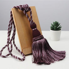 Load image into Gallery viewer, Home Decoration Polyester Tassel Tiebacks Curtain Holder Handmade Tassel Curtain Rope Holdback Window Drape Hanging Ball Tassels Curtains Buckle Sling Binding Lantern Tiebacks Handcrafted Braided Curtain Holdbacks Window Home Decor 55-90cm