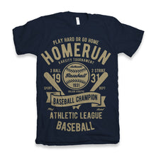 Load image into Gallery viewer, Homerun Baseball Men's Bamboo Viscose/Organic Cotton Short Sleeve Graphic T-Shirt