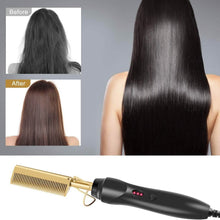 Load image into Gallery viewer, Hot Comb Hair Straightener Comb