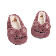 Load image into Gallery viewer, House Slipper Women Winter Non Skid Indoor Fur Cotton Warm Plush Home Fluffy Mouse Ears Memory Foam House Slippers Cozy Cute Animal Home Slipper For Women