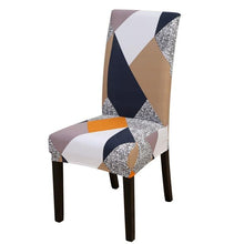 Load image into Gallery viewer, Housmife Printed Stretch Chair Cover Big Elastic Seat Chair Covers Slipcovers Restaurant Banquet Home Dining Party Decoration Stretch Spandex Removable Washable Anti-dust Seat Slipcover Protector for Hotel Office Ceremony Banquet