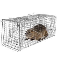 Load image into Gallery viewer, Humane Catch Release Live Animal Collapsible Galvanized Wire Trap Cage